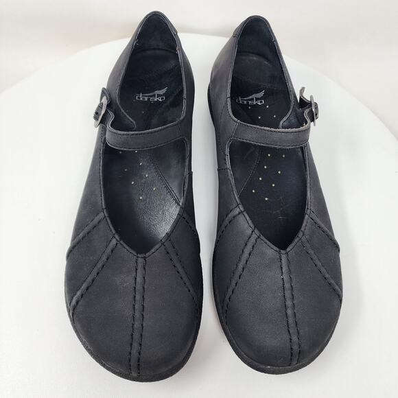 Dansko Giselle Mary Jane Women EU41/US10.5-11 Black Nubuck Leather Comfort Shoes - Picture 3 of 13